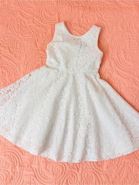 Polo Ralph Lauren White Lace Party Dress Flower Girl Wedding Holiday Size 6